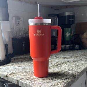 Stanley Bold Vermillion Travel Mug with Handle